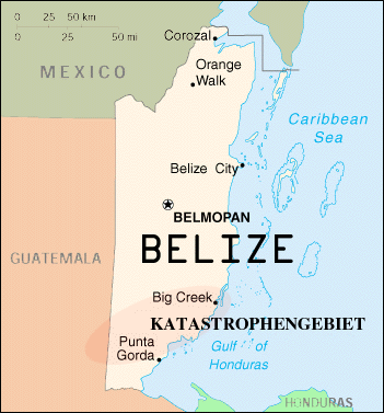 Karte Belize